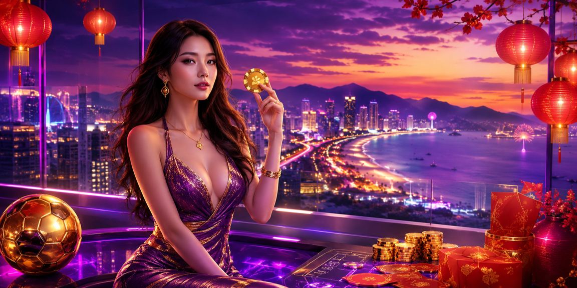 Đường phố Đà Nẵng trang trí đèn lồng với người theo dõi kèo thể thao trên điện thoại