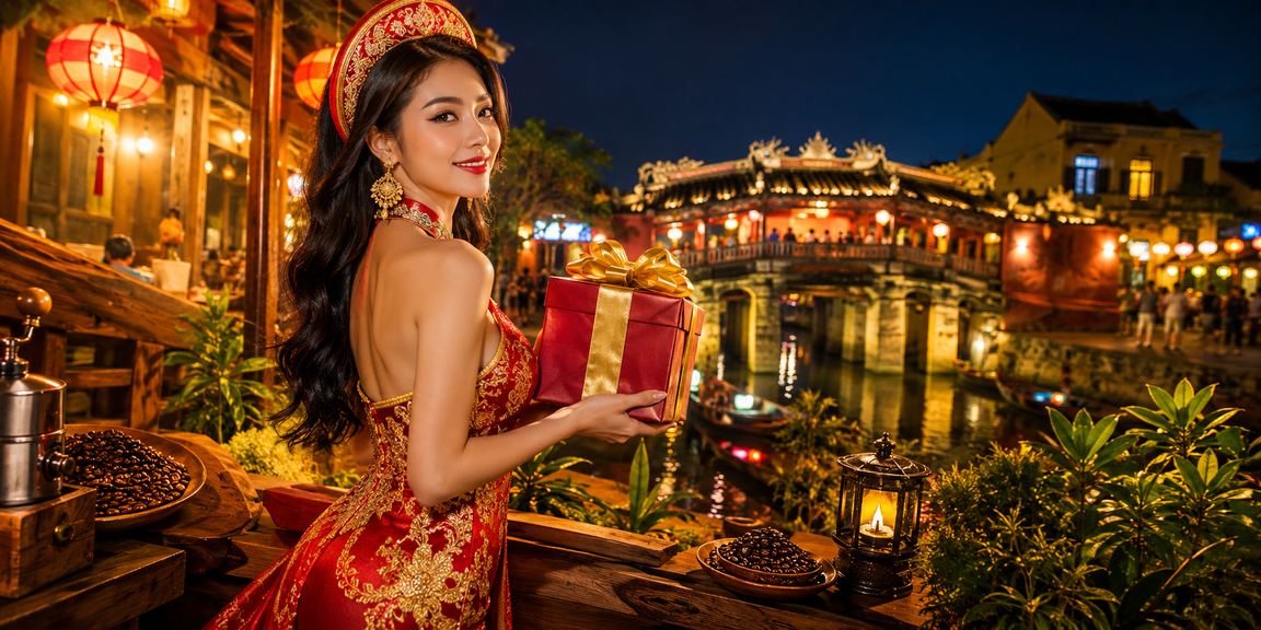 Người dùng kiểm tra thông tin thanh toán tại Hội An trên điện thoại