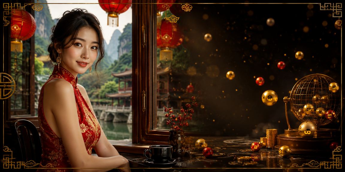 Phong cảnh Ninh Bình với người ngồi quán cà phê xem kết quả trực tuyến buổi sáng