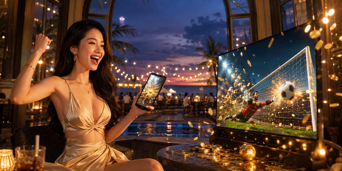 Du khách tại Phú Quốc thư giãn với điện thoại và khám phá ưu đãi giải trí casino